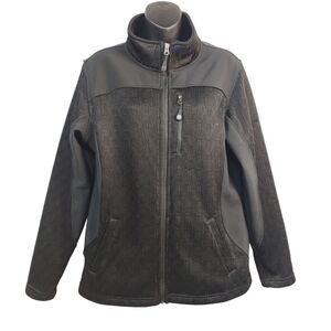 Swiss Tech Men's 2-Tone Dual Fabric Black Jacket Size L